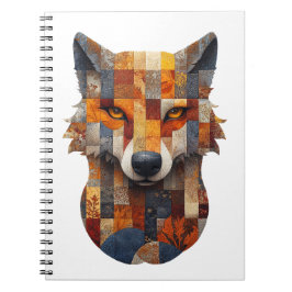 Patchwork Varg Notebook Anteckningsbok