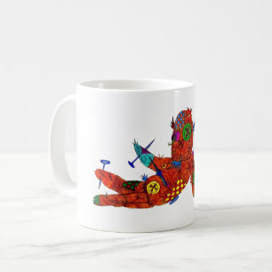 Patchwork Voodoo-Docka Tatuering Flash Mugg