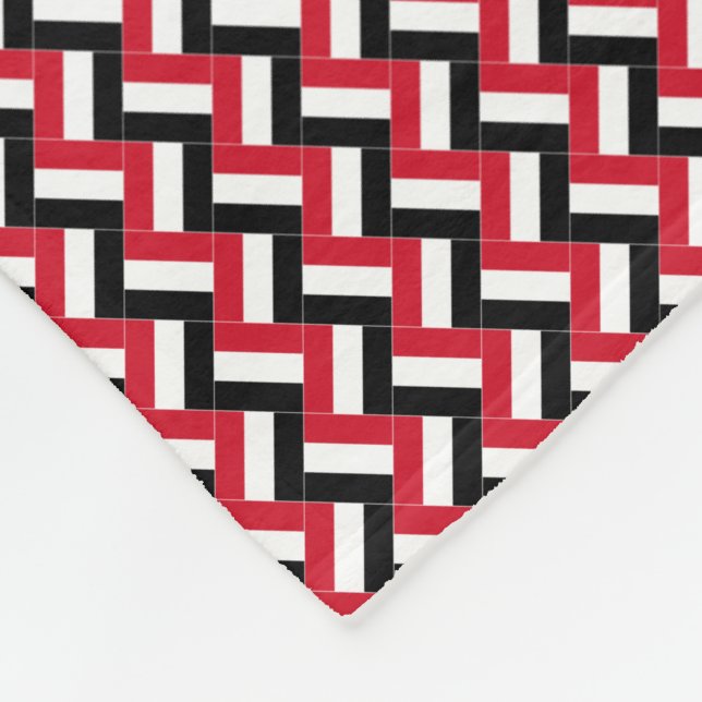 Patchwork Yemen Flagga Mönster Fleecefilt (Hörn)