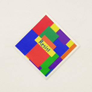 Patchworkdesignregnbågen motstår pappra servette pappersservett