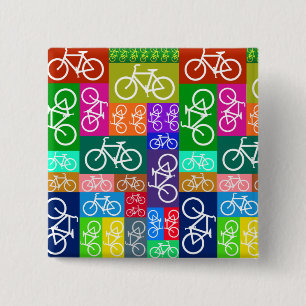 Patchworken cyklar konst knapp
