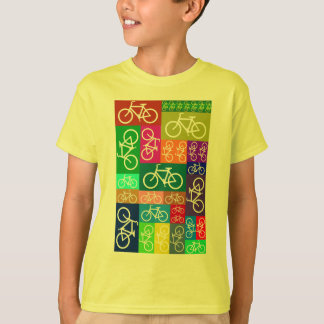 Patchworken cyklar konst t-shirt