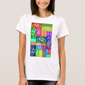 Patchworken cyklar konst t-shirt
