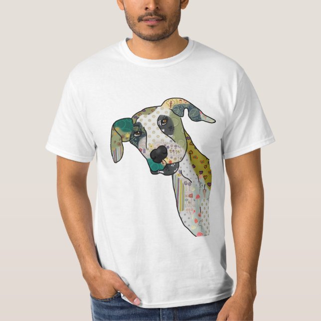 Patchworkhund T Shirt (Framsida)