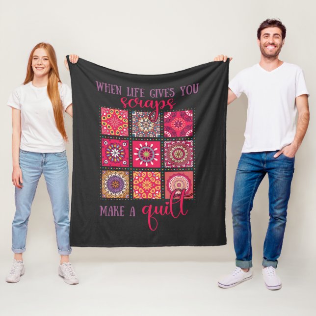 Patchworkpresent för quilters fleecefilt (På plats)