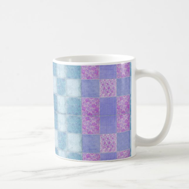 Patchworkshabby chic mugg för 11 uns klassikervit (Höger)