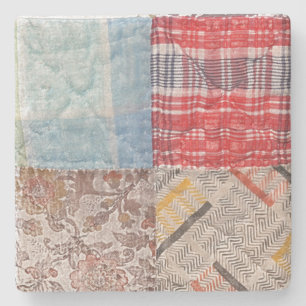 Patchworktäcke Underlägg Sten