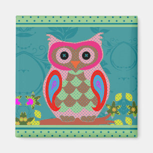 Patchworkuggla Magnet