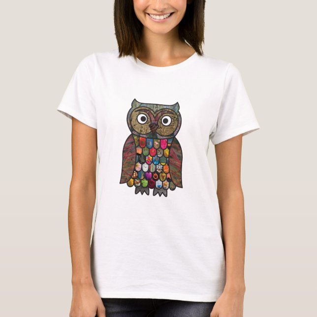 Patchworkuggla Tee Shirt (Framsida)