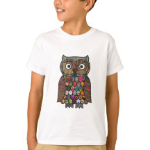 Patchworkugglan lurar T-tröja