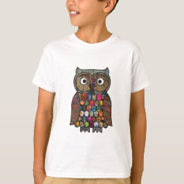 Patchworkugglan lurar T-tröja T-shirt
