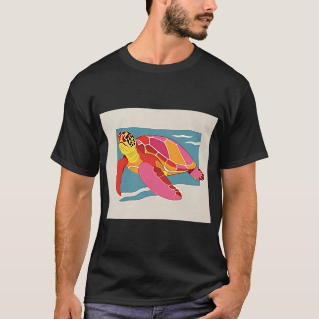 Patchworkurtle-gåvan T Shirt (Framsida)