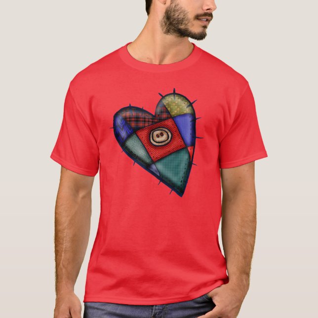 PatchworkvalentinesT-tröja T-shirt (Framsida)