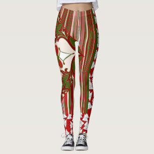 Patchy Stripes Julfestbyxor Leggings