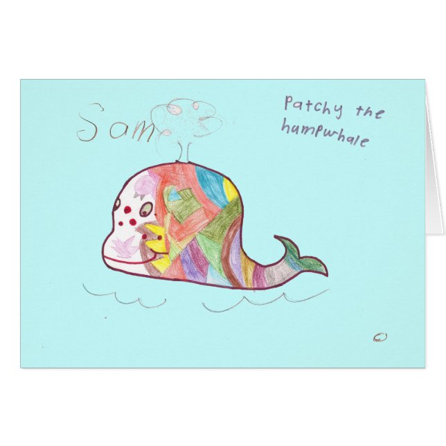 PATCHY THE HUMPWHALE HÄLSNINGSKORT (Framsidan Horizontal)