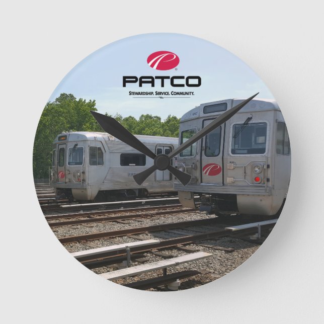 PATCO cirklar väggen tar tid på Rund Klocka (Framsida)