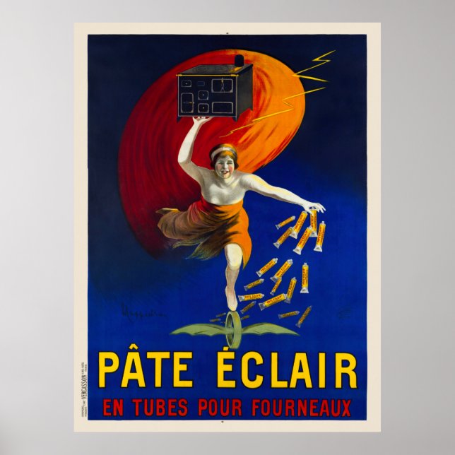 Pate Eclair Vintage Advertising Poster 1912 (Framsidan)