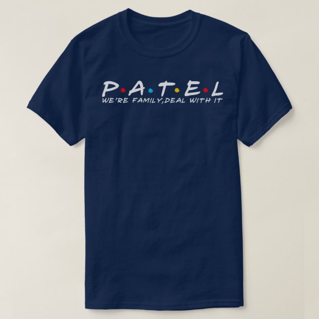 Patelfamiljens efternamn - efternamn 1 t shirt (Design framsida)