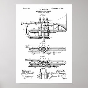 Patent för musikinstrument för vind poster