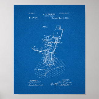 Patent för tandstol - Blåavtryck Poster