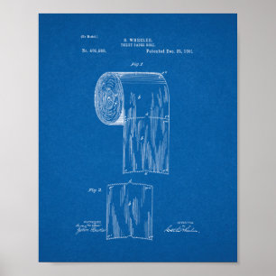 Patent för toalettpappersrulle - ritning poster