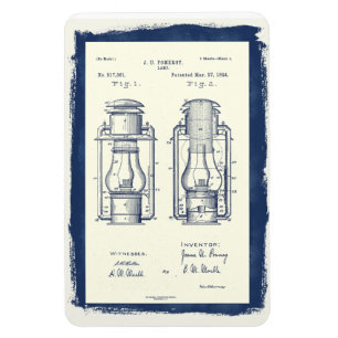 Patent för vintage Camping Lamp Magnet