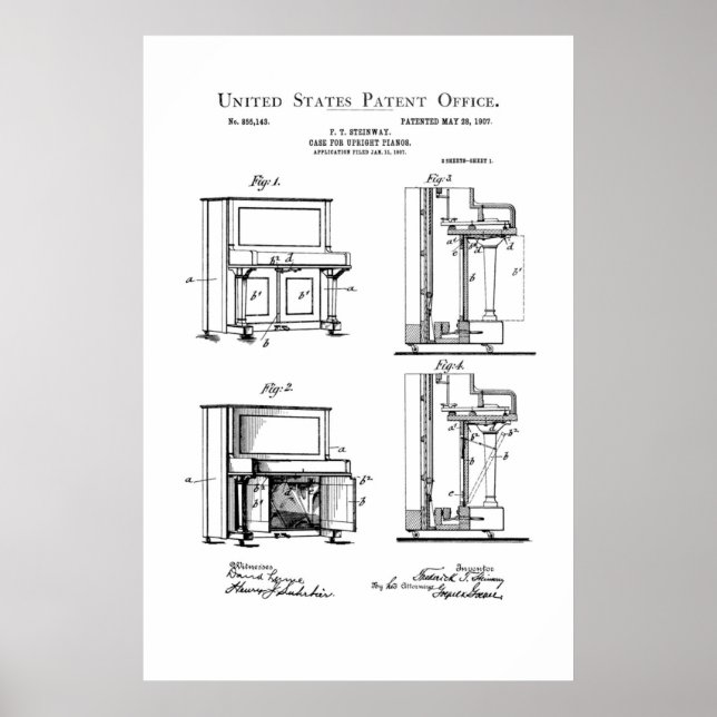 Patent - Opright Piano - Poster (Framsidan)