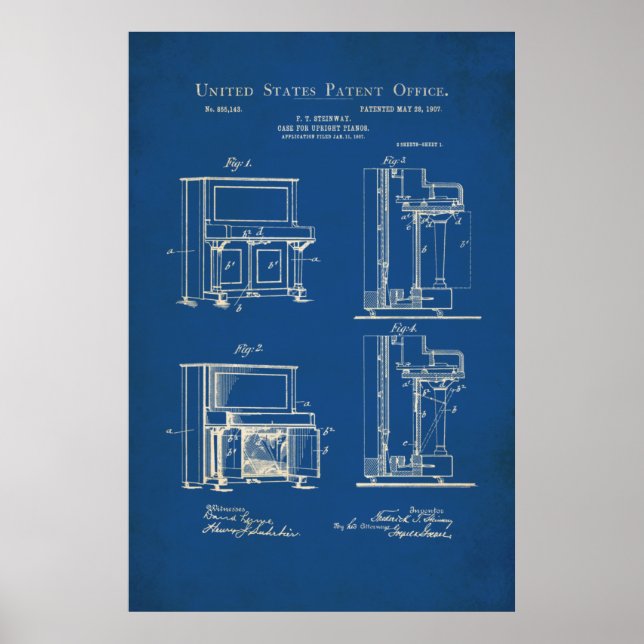 Patent - Opright Piano - Poster (Framsidan)