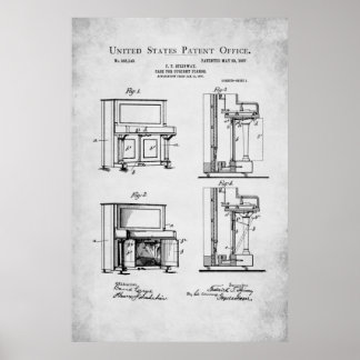 Patent - Opright Piano - Poster