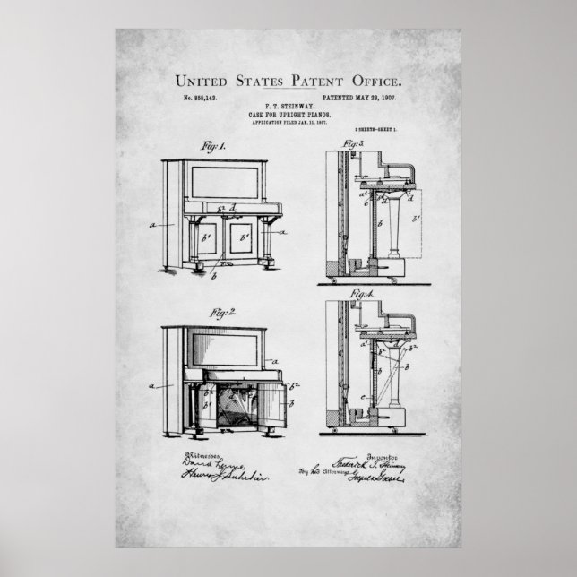 Patent - Opright Piano - Poster (Framsidan)
