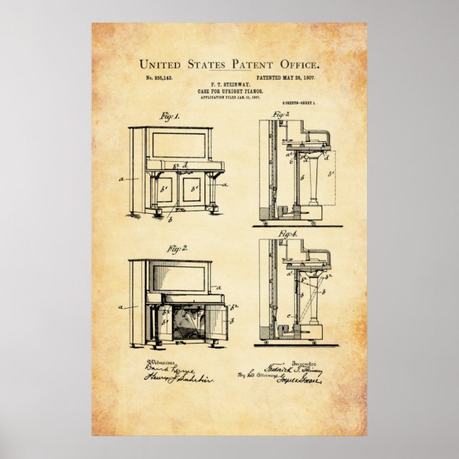 Patent - Opright Piano - Poster (Framsidan)