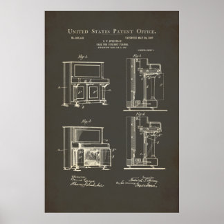 Patent - Opright Piano - Poster