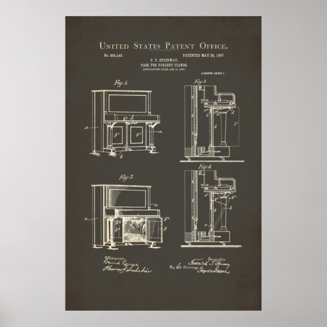 Patent - Opright Piano - Poster (Framsidan)