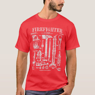 Patent på brandbekämpningsavdelningen för brandman t shirt