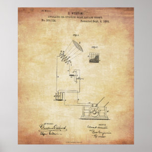 Patent på gammalt solenergienhet poster