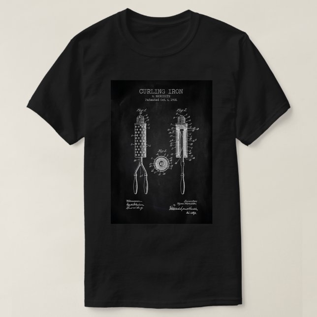 Patent på järn-chalkboard t shirt (Design framsida)