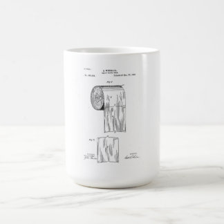 Patent på papper vintage för toalett kaffemugg