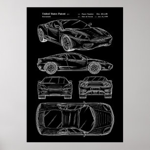 Patent på sportbilar poster