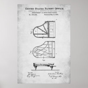 Patent - Piano - Poster