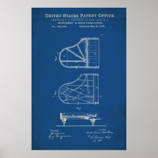 Patent - Piano - Poster