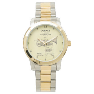 Patent Teckning ~ F. A. Buesoher ~ Cornet ~ Armbandsur