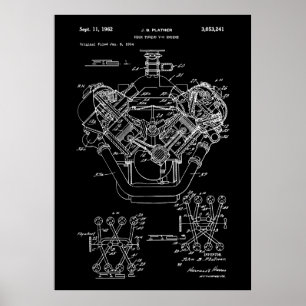 Patent V8-motor Poster