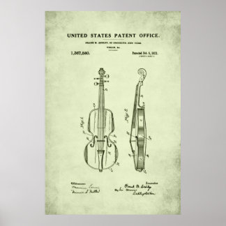 Patent - Violin - Poster
