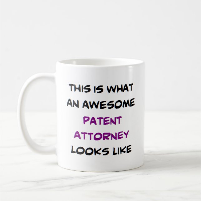 patentadvokat i fantastisk kaffemugg (Vänster)