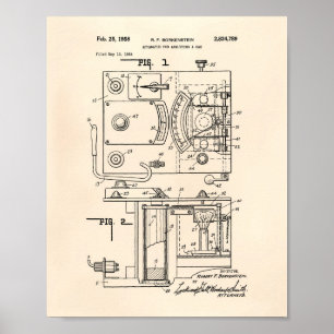 Patenterad Breathalyzerpolis 1958 - gammala Peper Poster