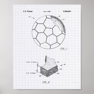 Patenterad konst för fotbollboll 1996 - fodrade poster