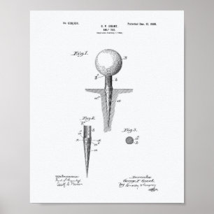 Patenterad konst för Golfutslagsplats 1899 - Poster