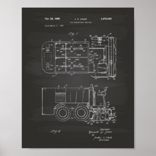 Patenterad konst för ismaskin 1969 - svart tavla poster