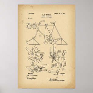 Patenterad vintervelocipede för cykel 1902 poster