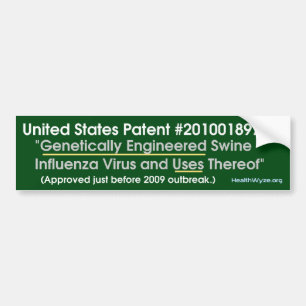 Patenterad virus H1N1 Bildekal